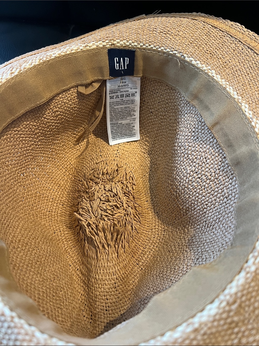 GAP Natural Straw Fedora Hat - Picture 3 of 7